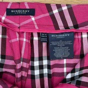 Burberry London crop capris pants pink nova check